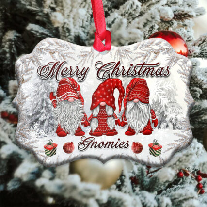 Gnome Merry Christmas Lovely Style - Horizontal Ornament - Owl Ohh - Owl Ohh