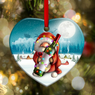 Gnome Christmas Theme Lover - Heart Ornament - Owl Ohh - Owl Ohh