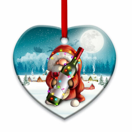 Gnome Christmas Theme Lover - Heart Ornament - Owl Ohh - Owl Ohh