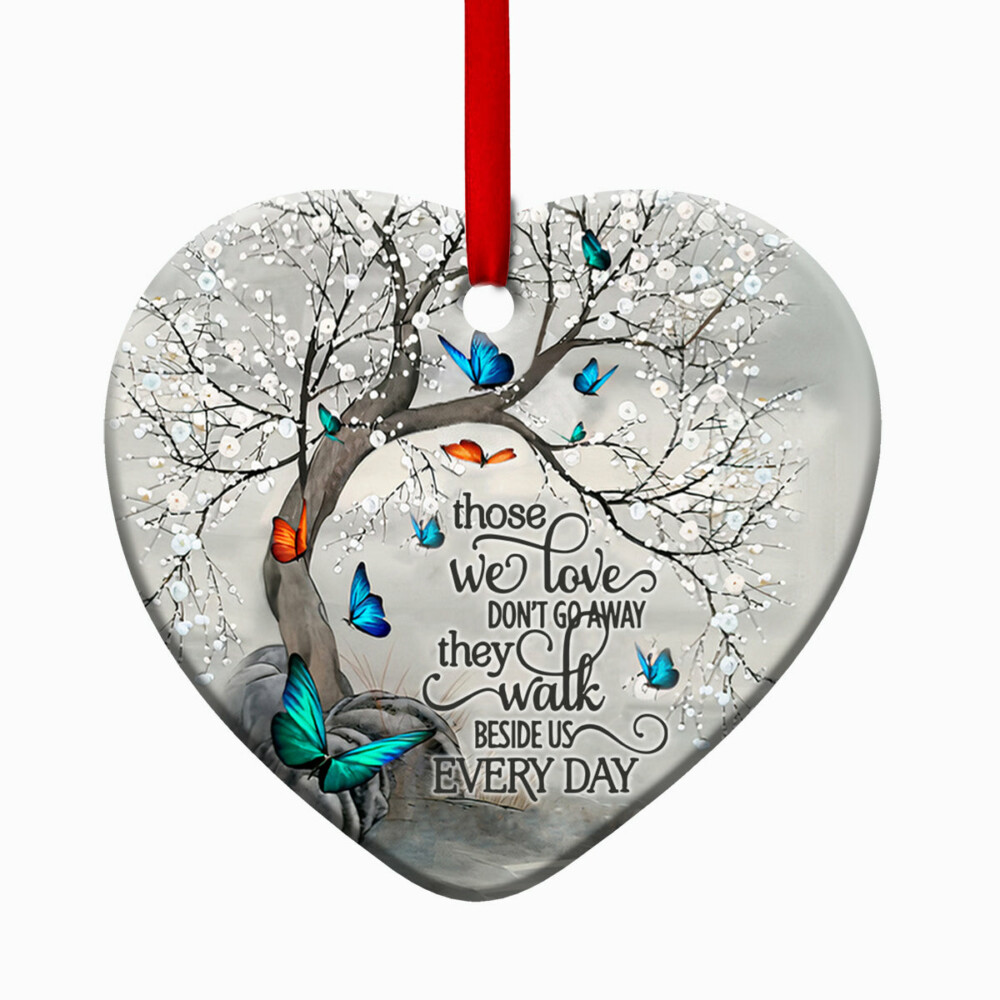 Butterfly Faith Memory Everyday - Heart Ornament - Owl Ohh - Owl Ohh