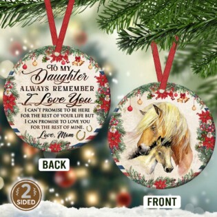 Horse Lover To My Daughter - Circle Ornament - Owl Ohh - Owl Ohh