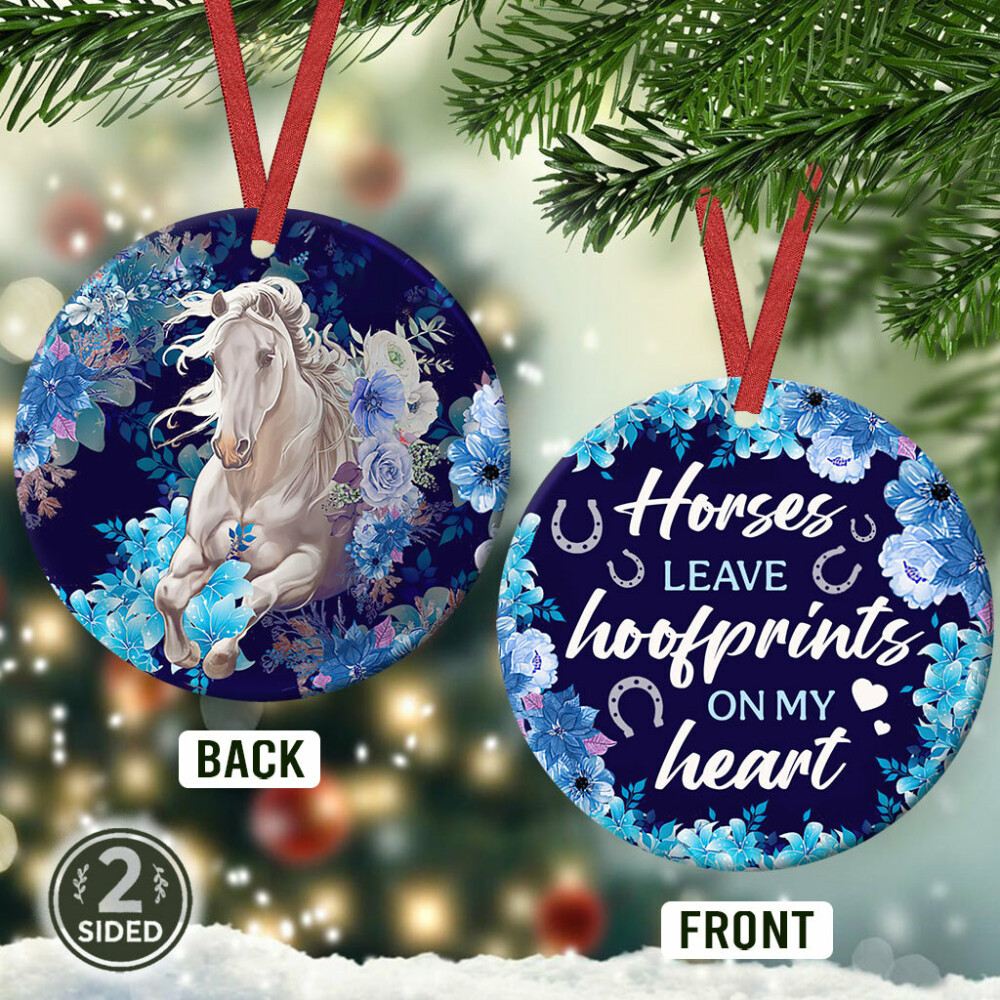 Horse Lover On My Heart - Circle Ornament - Owl Ohh - Owl Ohh