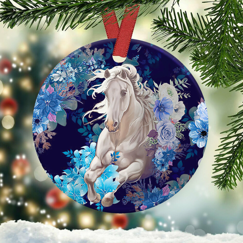 Horse Lover On My Heart - Circle Ornament - Owl Ohh - Owl Ohh