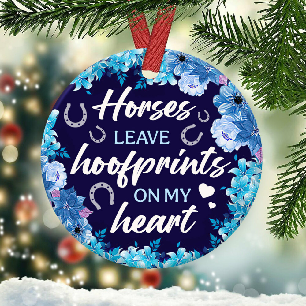 Horse Lover On My Heart - Circle Ornament - Owl Ohh - Owl Ohh