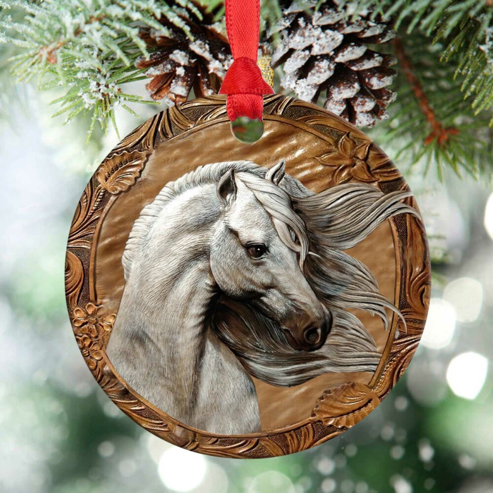 Horse Leather So Cool - Circle Ornament - Owl Ohh - Owl Ohh