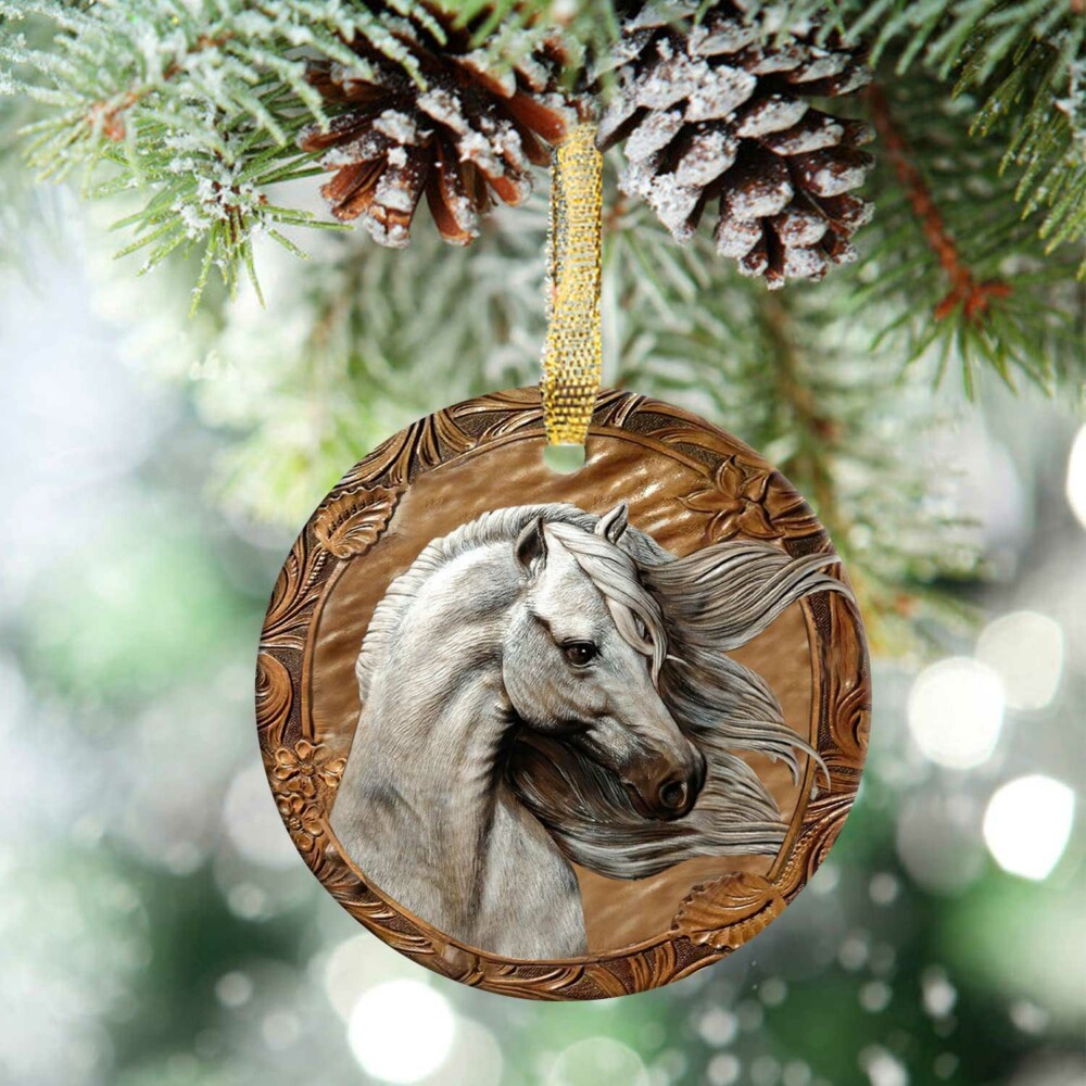 Horse Leather So Cool - Circle Ornament - Owl Ohh - Owl Ohh