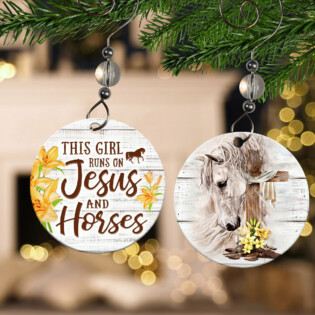 Horse Jesus This Girl Like It - Circle Ornament - Owl Ohh - Owl Ohh