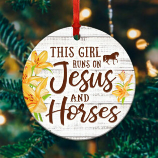 Horse Jesus This Girl Like It - Circle Ornament - Owl Ohh - Owl Ohh
