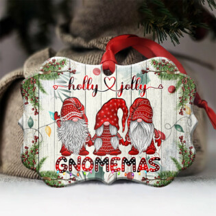 Gnome Holly Jolly Gnomemas - Horizontal Ornament - Owl Ohh - Owl Ohh