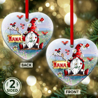 Gnome Family Nana So Lovely - Heart Ornament - Owl Ohh - Owl Ohh