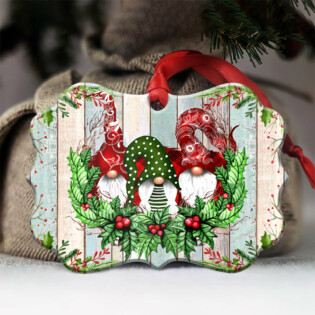 Gnome Love Christmas Theme - Horizontal Ornament - Owl Ohh - Owl Ohh