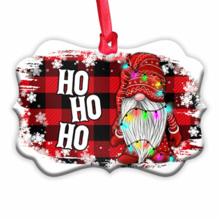 Gnome Christmas Ho Ho Ho - Horizontal Ornament - Owl Ohh - Owl Ohh