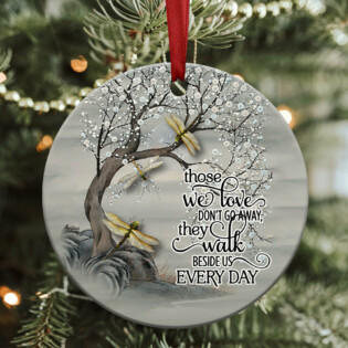 Dragonfly Memorial Those We Love - Circle Ornament - Owl Ohh - Owl Ohh