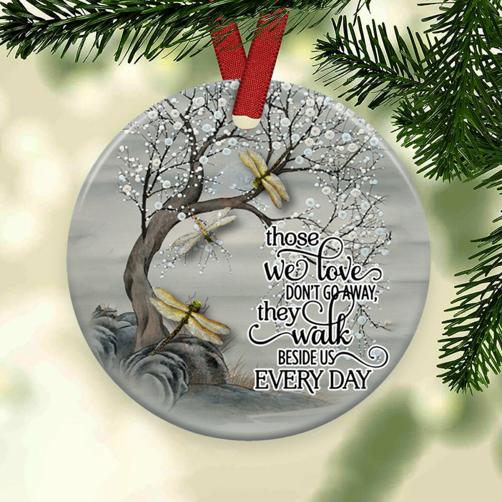 Dragonfly Memorial Those We Love - Circle Ornament - Owl Ohh - Owl Ohh