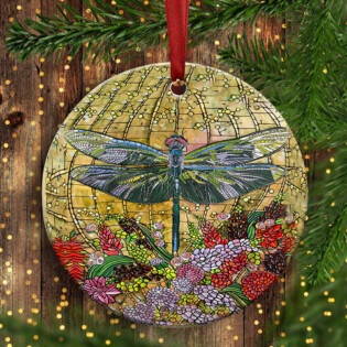 Dragonfly Art So Colorful - Circle Ornament - Owl Ohh - Owl Ohh