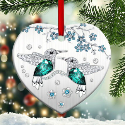Hummingbird Love Jewelry Style - Heart Ornament - Owl Ohh - Owl Ohh