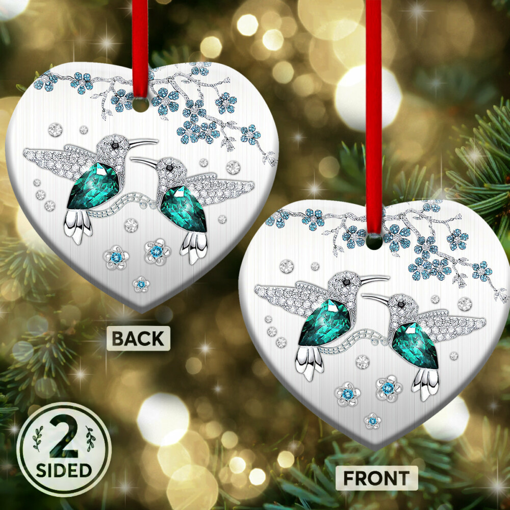 Hummingbird Love Jewelry Style - Heart Ornament - Owl Ohh - Owl Ohh