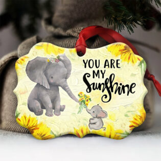 Elephant Family You Are My Sunshine - Horizontal Ornament - Owl Ohh - Owl Ohh