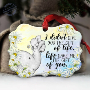 Elephant Family Life Give Me The Gift Of You - Horizontal Ornament - Owl Ohh - Owl Ohh