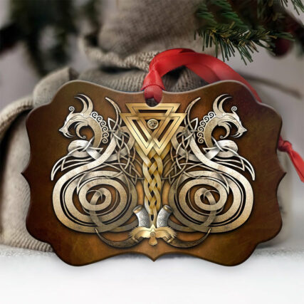 Wolf Viking So Strong - Horizontal Ornament - Owl Ohh - Owl Ohh