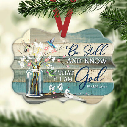 Hummingbird Faith Be Good - Horizontal Ornament - Owl Ohh - Owl Ohh