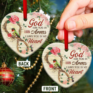 Hummingbird Memorial Wood Style - Heart Ornament - Owl Ohh - Owl Ohh