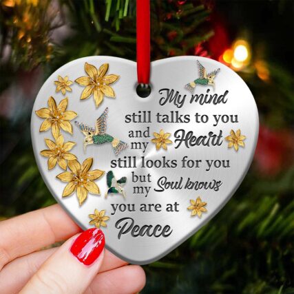 Hummingbird Memorial Jewelry Style - Heart Ornament - Owl Ohh - Owl Ohh