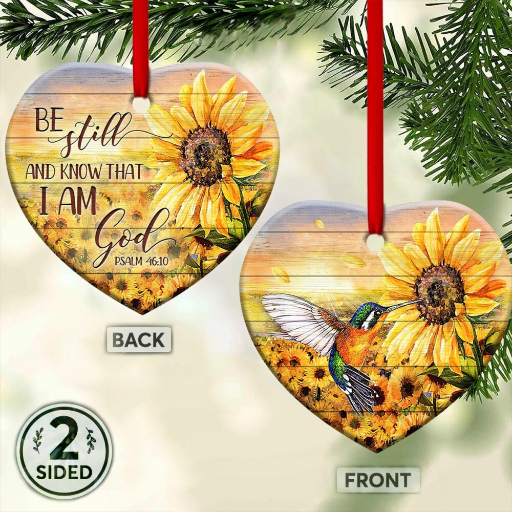 Hummingbird Faith Wood Style - Heart Ornament - Owl Ohh - Owl Ohh