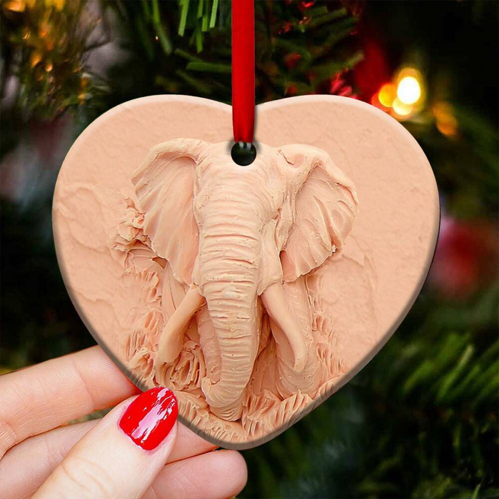 Elephant Silicon Mold Style - Heart Ornament - Owl Ohh - Owl Ohh