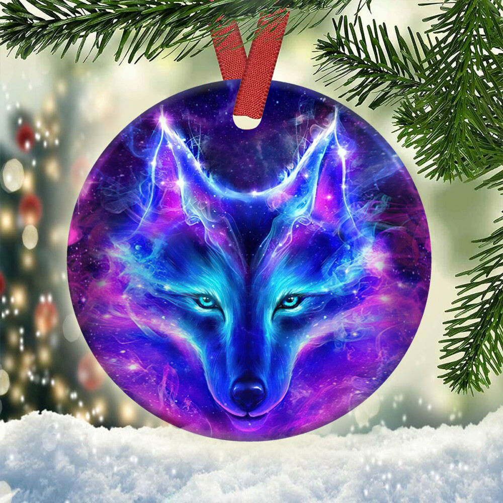 Wolf Mysterious So Cool - Circle Ornament - Owl Ohh - Owl Ohh