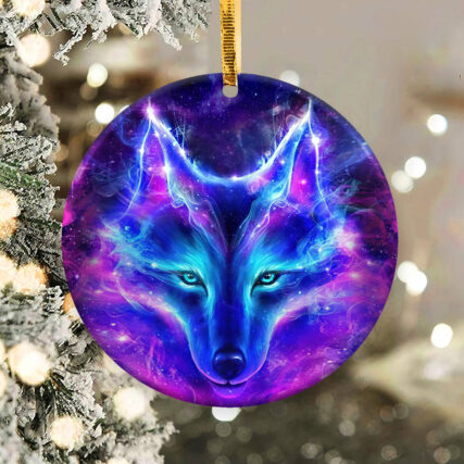 Wolf Mysterious So Cool - Circle Ornament - Owl Ohh - Owl Ohh