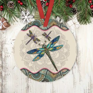 Dragonfly Mandala Love Life - Circle Ornament - Owl Ohh - Owl Ohh