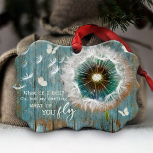 Butterfly Motivation What If I Fall - Horizontal Ornament - Owl Ohh - Owl Ohh