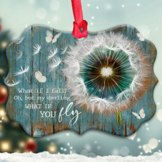 Butterfly Motivation What If I Fall - Horizontal Ornament - Owl Ohh - Owl Ohh