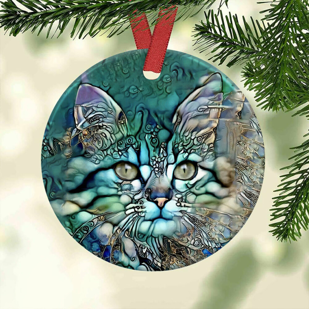 Cat Jewelry Nice Cat - Circle Ornament - Owl Ohh - Owl Ohh