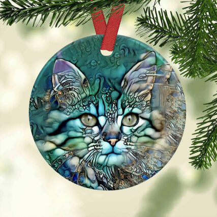 Cat Jewelry Nice Cat - Circle Ornament - Owl Ohh - Owl Ohh