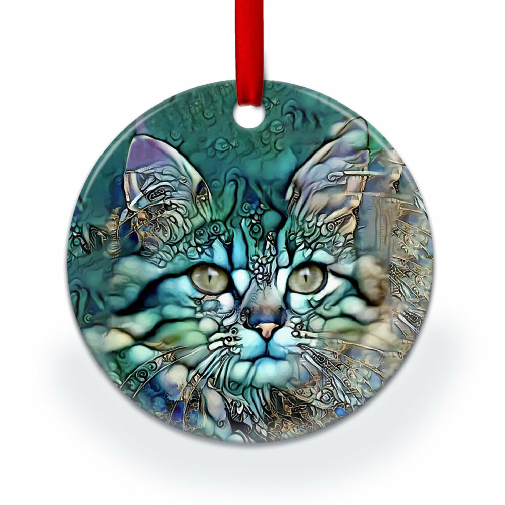 Cat Jewelry Nice Cat - Circle Ornament - Owl Ohh - Owl Ohh