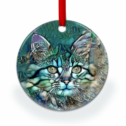 Cat Jewelry Nice Cat - Circle Ornament - Owl Ohh - Owl Ohh