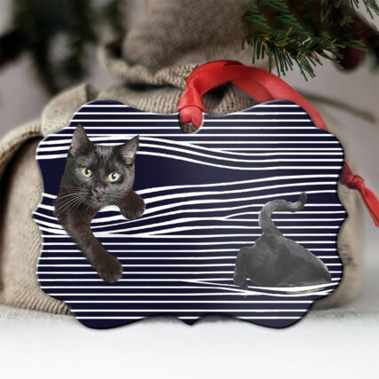 Cat They Are Black Cat - Horizontal Ornament - Owl Ohh - Owl Ohh