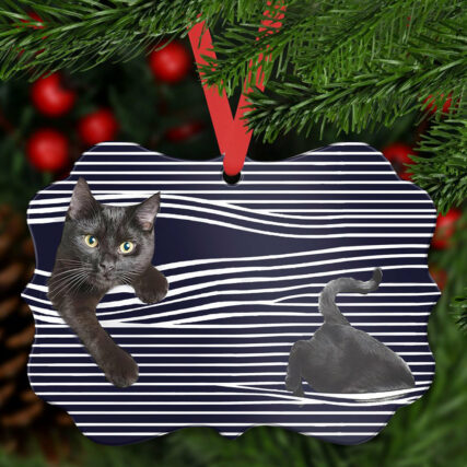 Cat They Are Black Cat - Horizontal Ornament - Owl Ohh - Owl Ohh