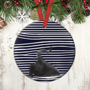 Black Cat Look At You - Circle Ornament - Owl Ohh - Owl Ohh