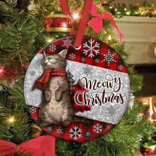 Cat Christmas Art Lovely Style - Circle Ornament - Owl Ohh - Owl Ohh