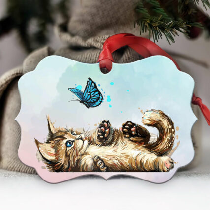 Cat Whisper So Cute - Horizontal Ornament - Owl Ohh - Owl Ohh