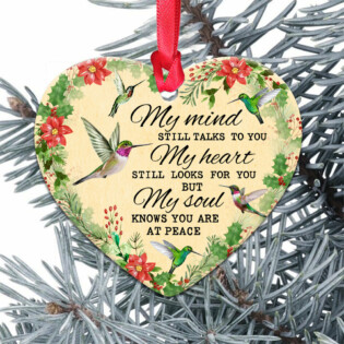 Hummingbird Memorial My Mind My Heart My Soul - Heart Ornament - Owl Ohh - Owl Ohh