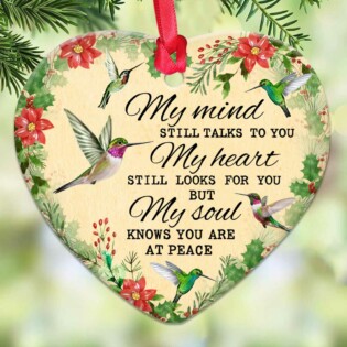 Hummingbird Memorial My Mind My Heart My Soul - Heart Ornament - Owl Ohh - Owl Ohh
