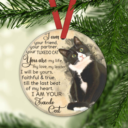 Cat I Am Your Friend - Circle Ornament - Owl Ohh - Owl Ohh