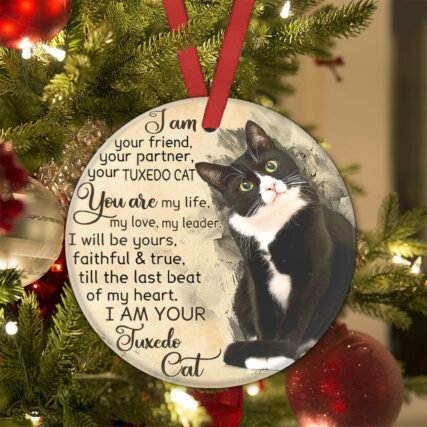 Cat I Am Your Friend - Circle Ornament - Owl Ohh - Owl Ohh