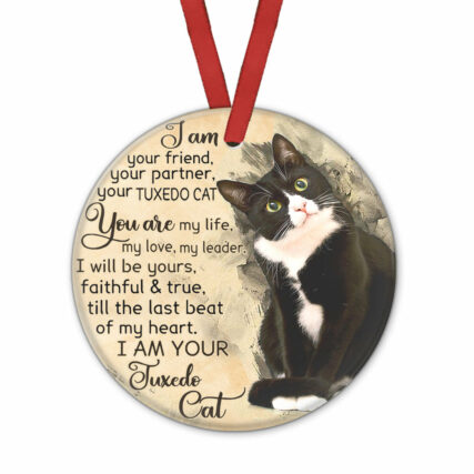 Cat I Am Your Friend - Circle Ornament - Owl Ohh - Owl Ohh