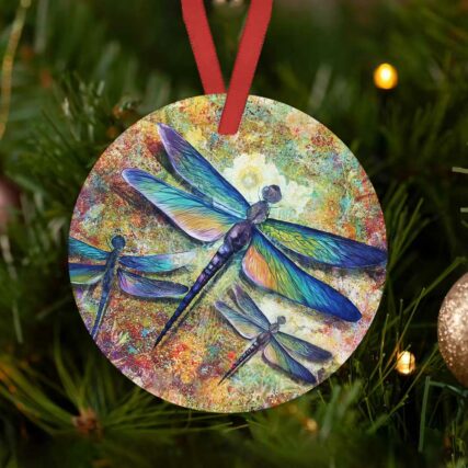 Dragonfly Art Amazing Style - Circle Ornament - Owl Ohh - Owl Ohh
