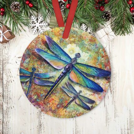 Dragonfly Art Amazing Style - Circle Ornament - Owl Ohh - Owl Ohh